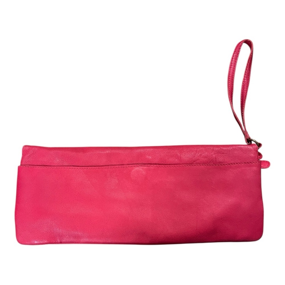 Vintage Clever Carriage Company Unique Red Leather Wristlet Clutch - Picture 2 of 7